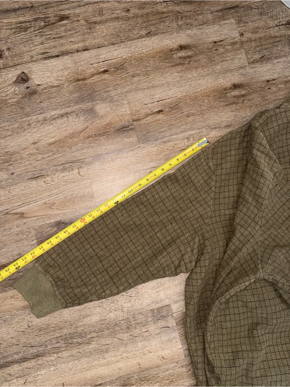 Vintage Polo Ralph Lauren Big & Tall Mock Neck Henley Sweater 5XB Olive Cotton
